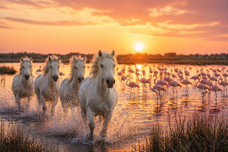 Printemps dans le Sud : Camargue, manades et flamants roses — votre VTC depuis Montpellier
